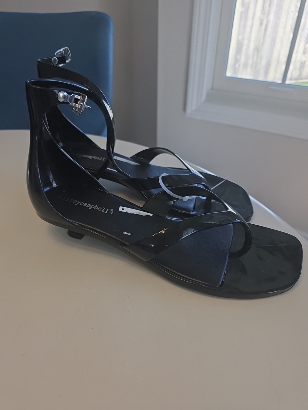 Jeffrey Campbell Gummy THG Jelly Kitten Heel Black Size 10